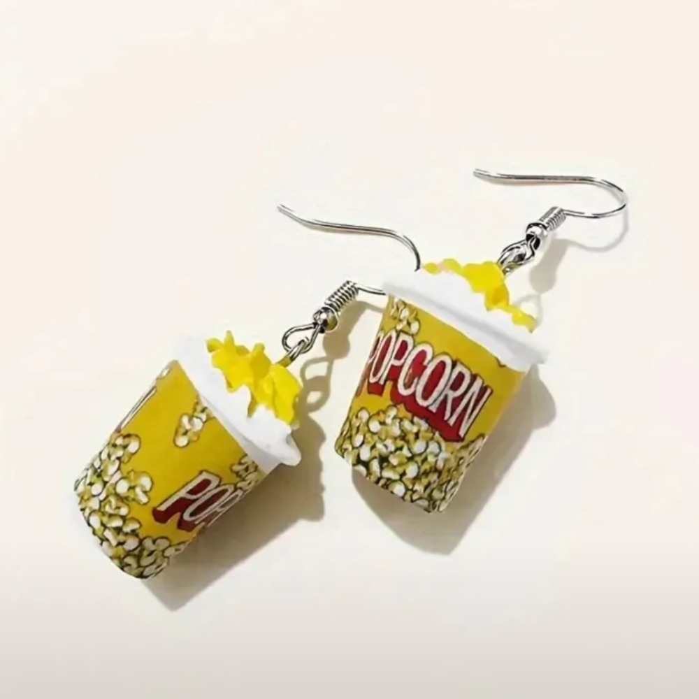 Resign Popcorn Bucket Earrings